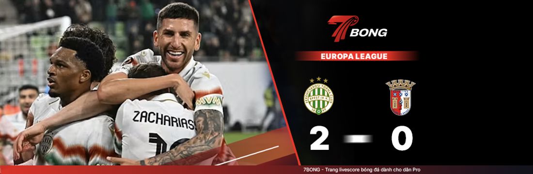7BONG highlight: Ferencvarosi TC VS Sporting Braga [13-03-26] • UEFA Europa League