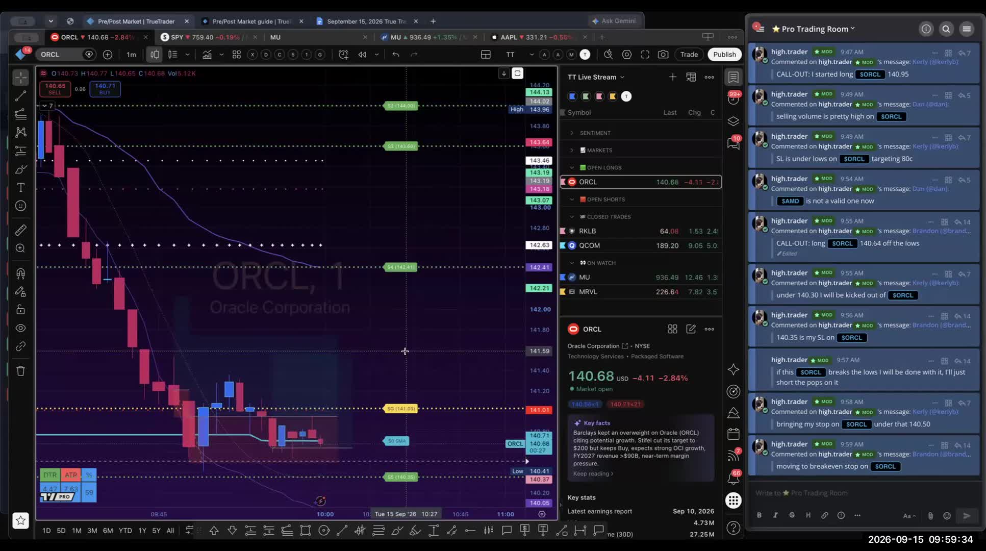 Still from the session of Tue, Sep 15, 2026