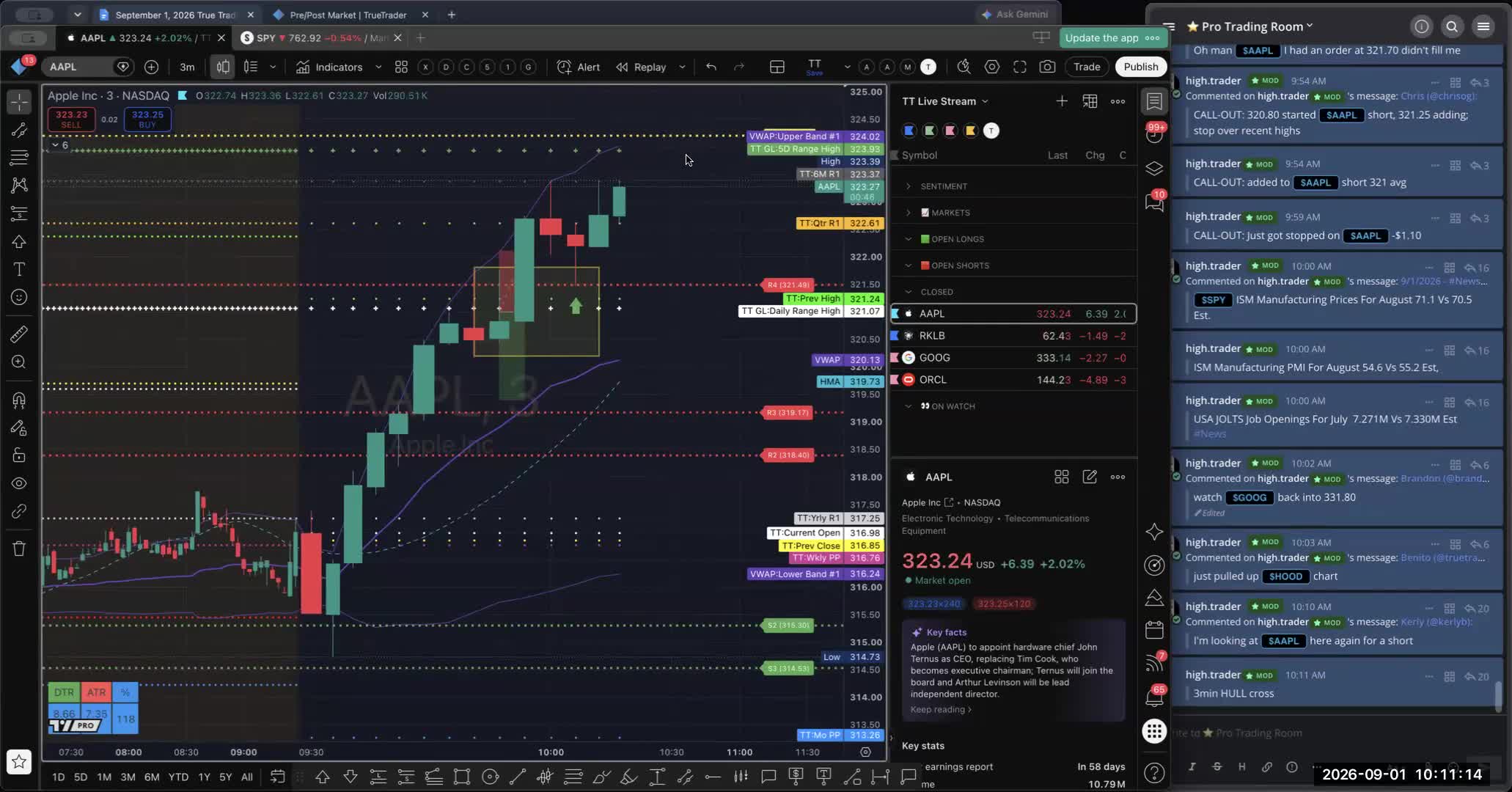 Still from the session of Tue, Sep 1, 2026